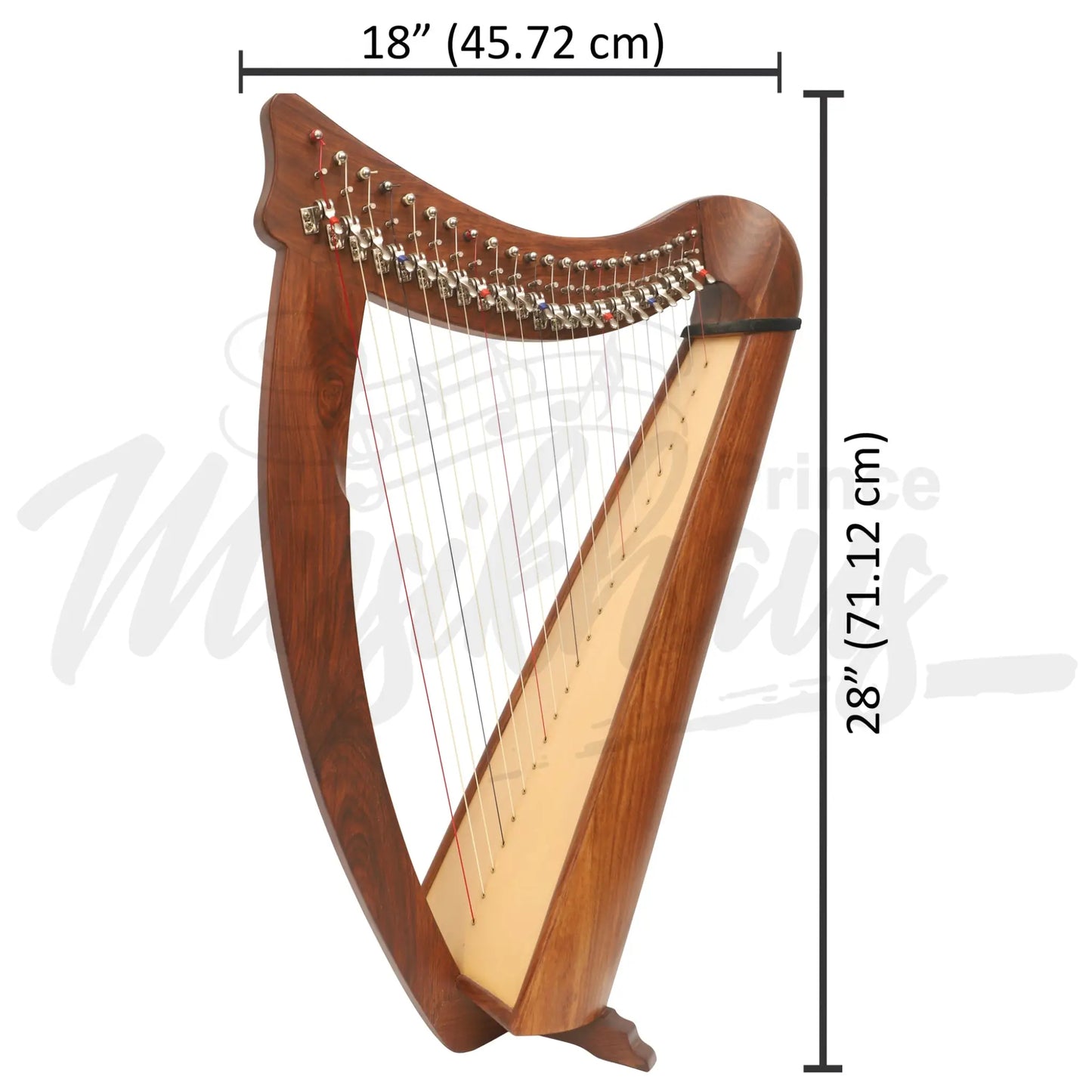 22 String Claddagh Busker Harp Rosewood