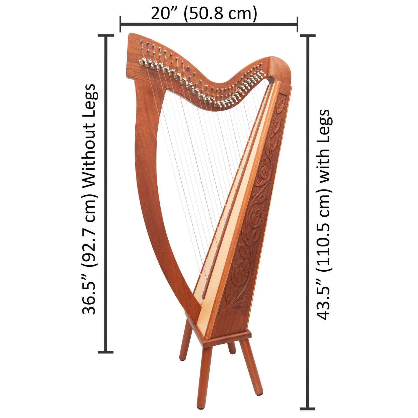 27-saitige Trinity-Harfe aus Mahagoni