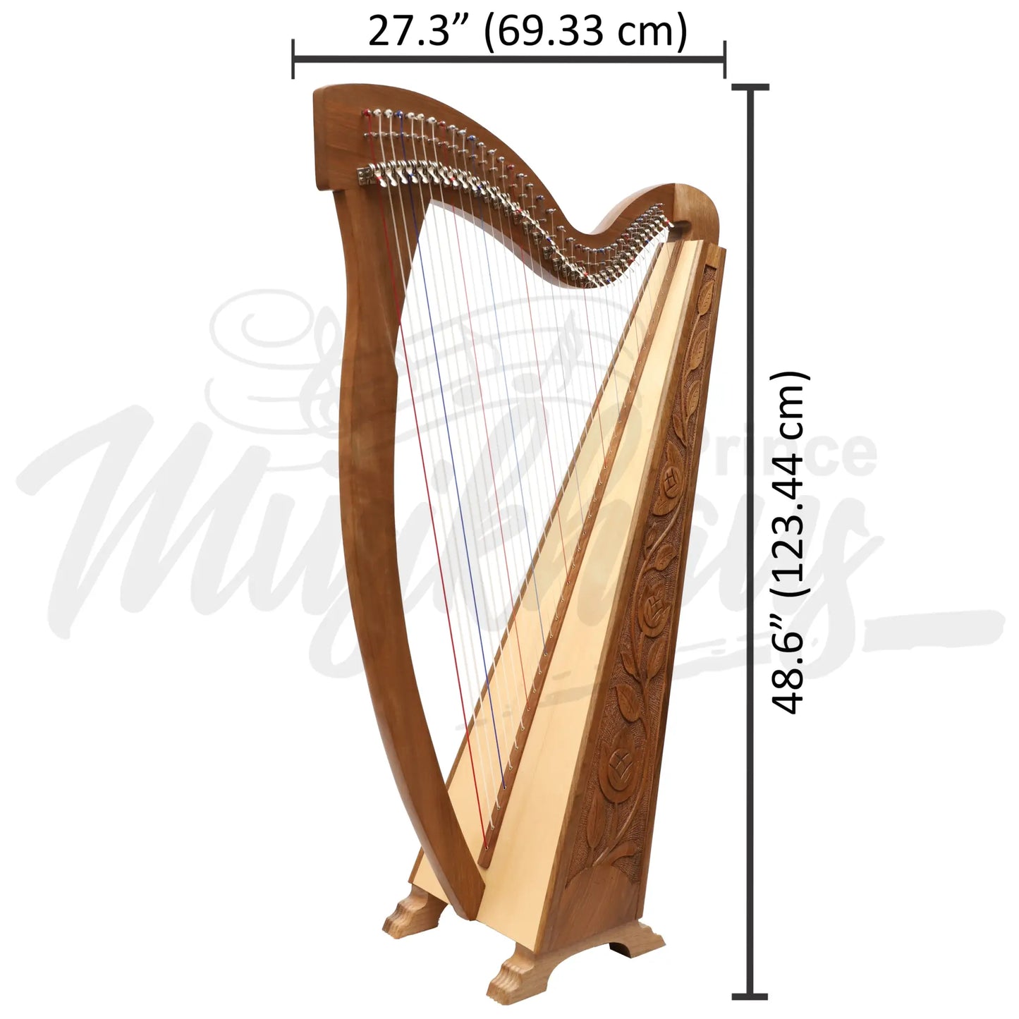 36 String Trinity Harp Walnut