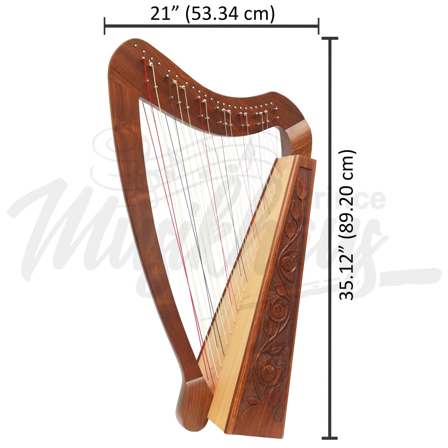 Cross Strung Harp 38 String Rosewood