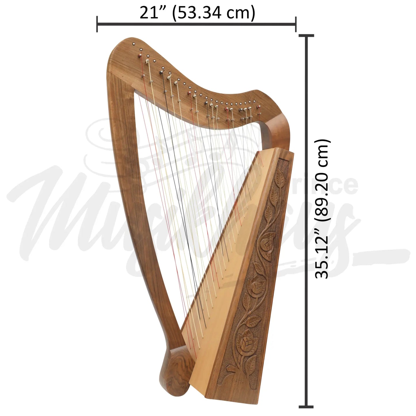 Cross Strung Harp 38 String Walnut