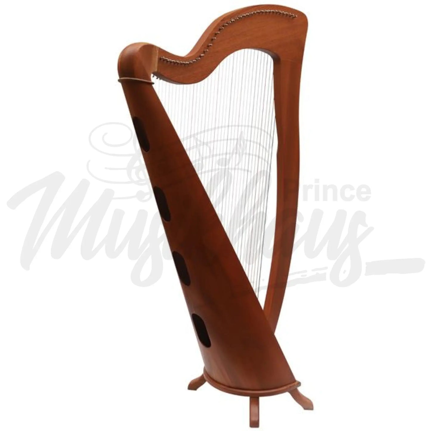 Mchugh Harp 38 String In Mohagany Round Back