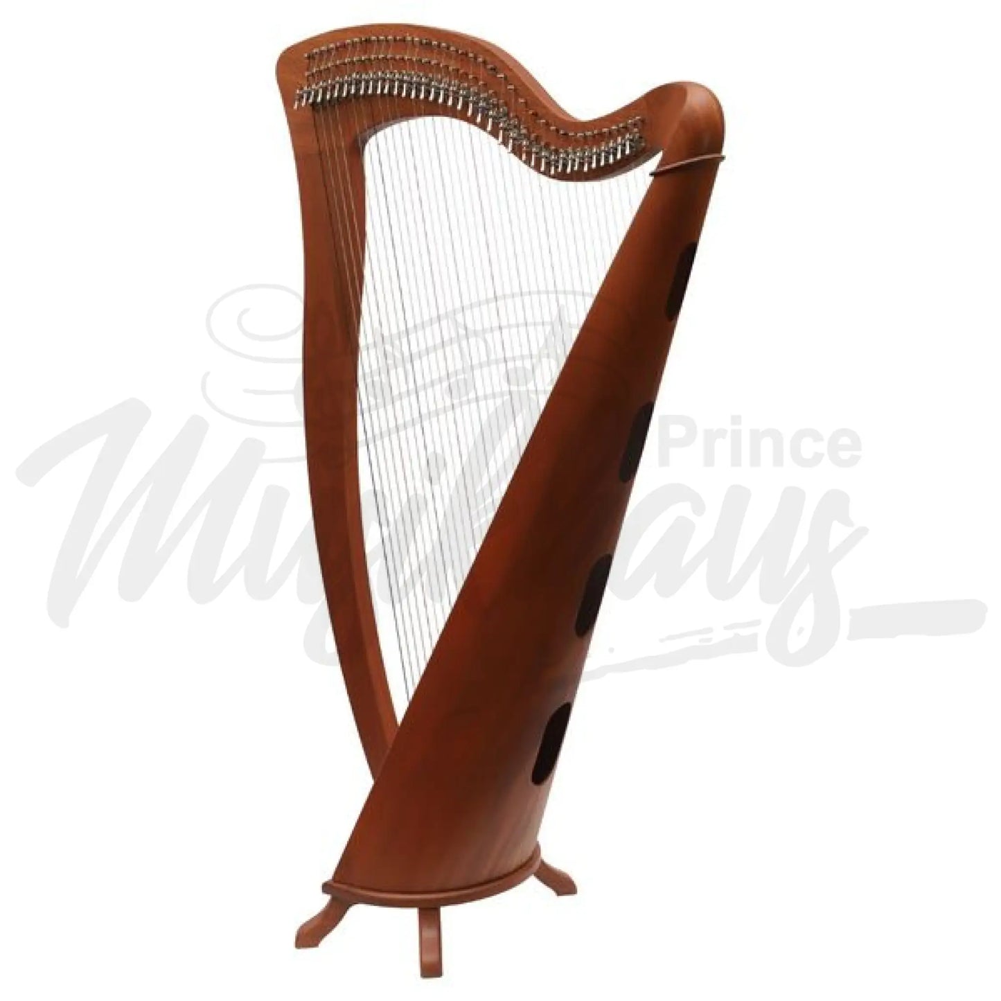 Mchugh Harp 38 String In Mohagany Round Back