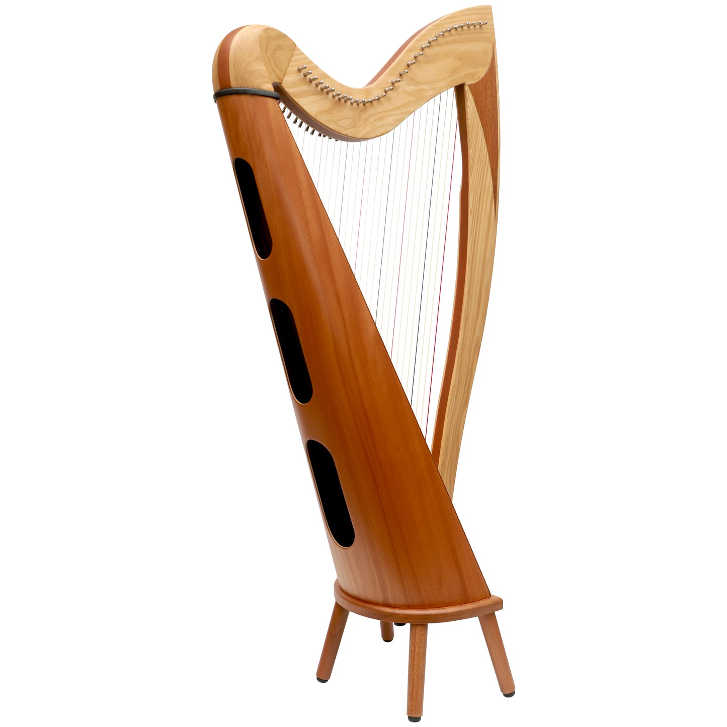 McHugh Atlas Harp 29 String Ash and Mahogany Roundback