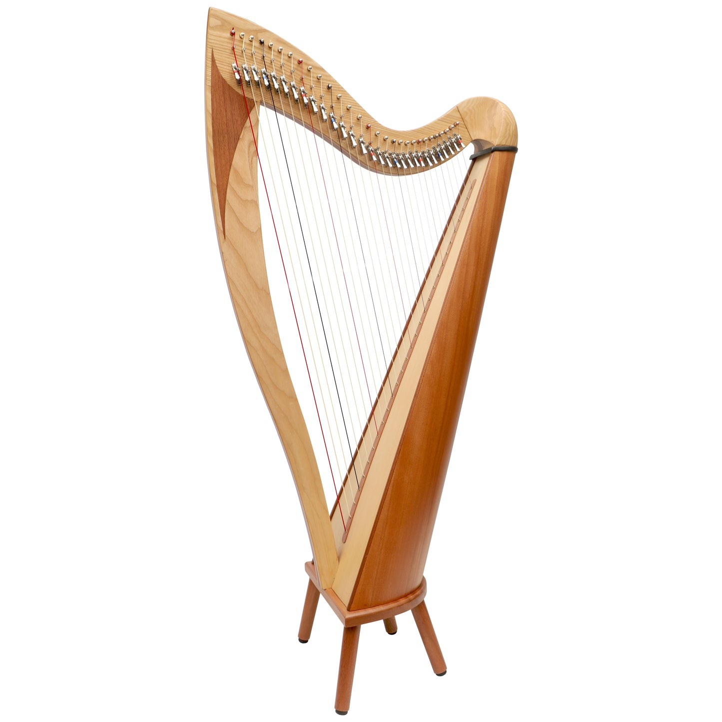 McHugh Atlas Harp 29 String Ash and Mahogany Roundback