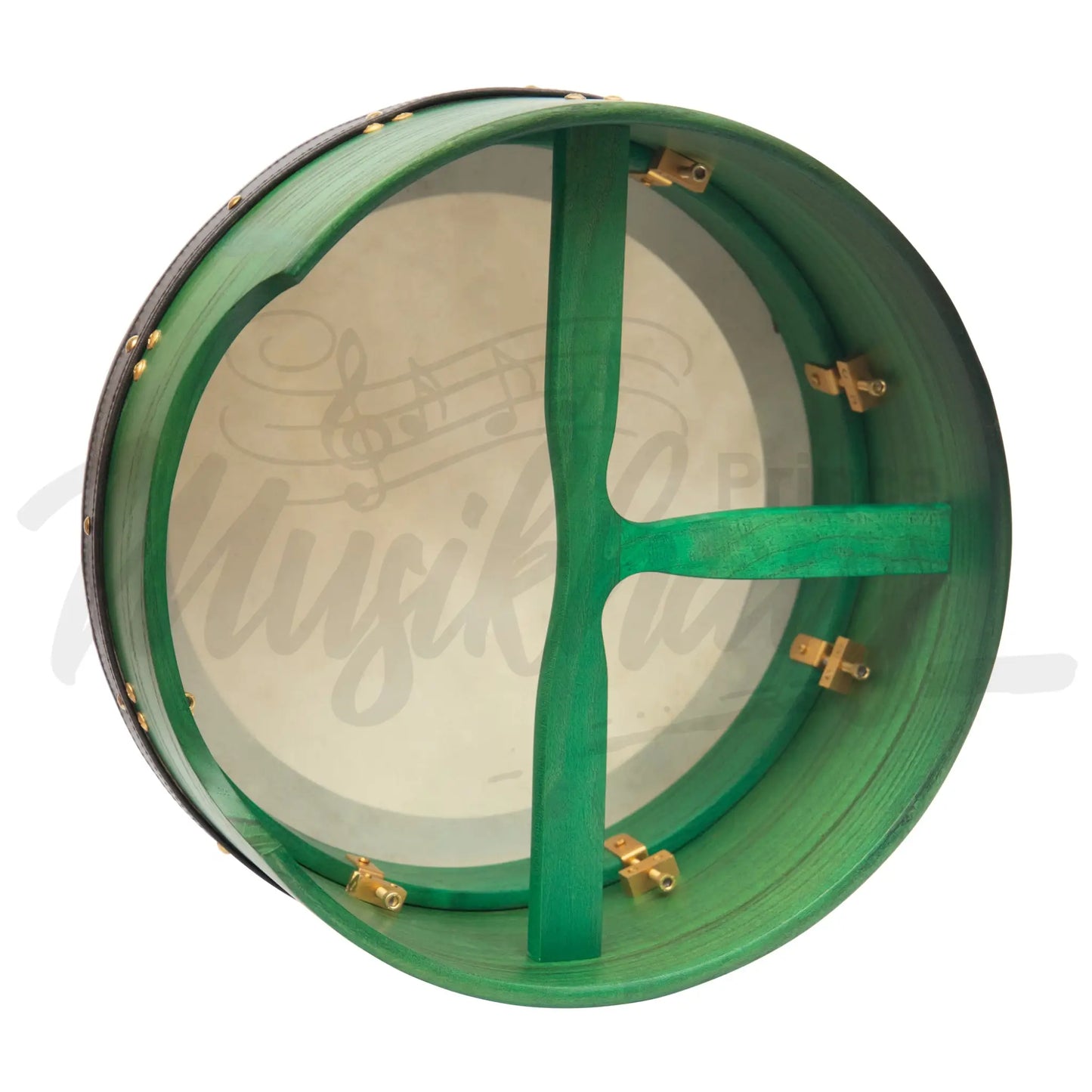 Muzikkon 14’’X6’’ Heartland Tunable Irish Bodhran Drum Deep Rim With T-Bar & Taped Finish Tune