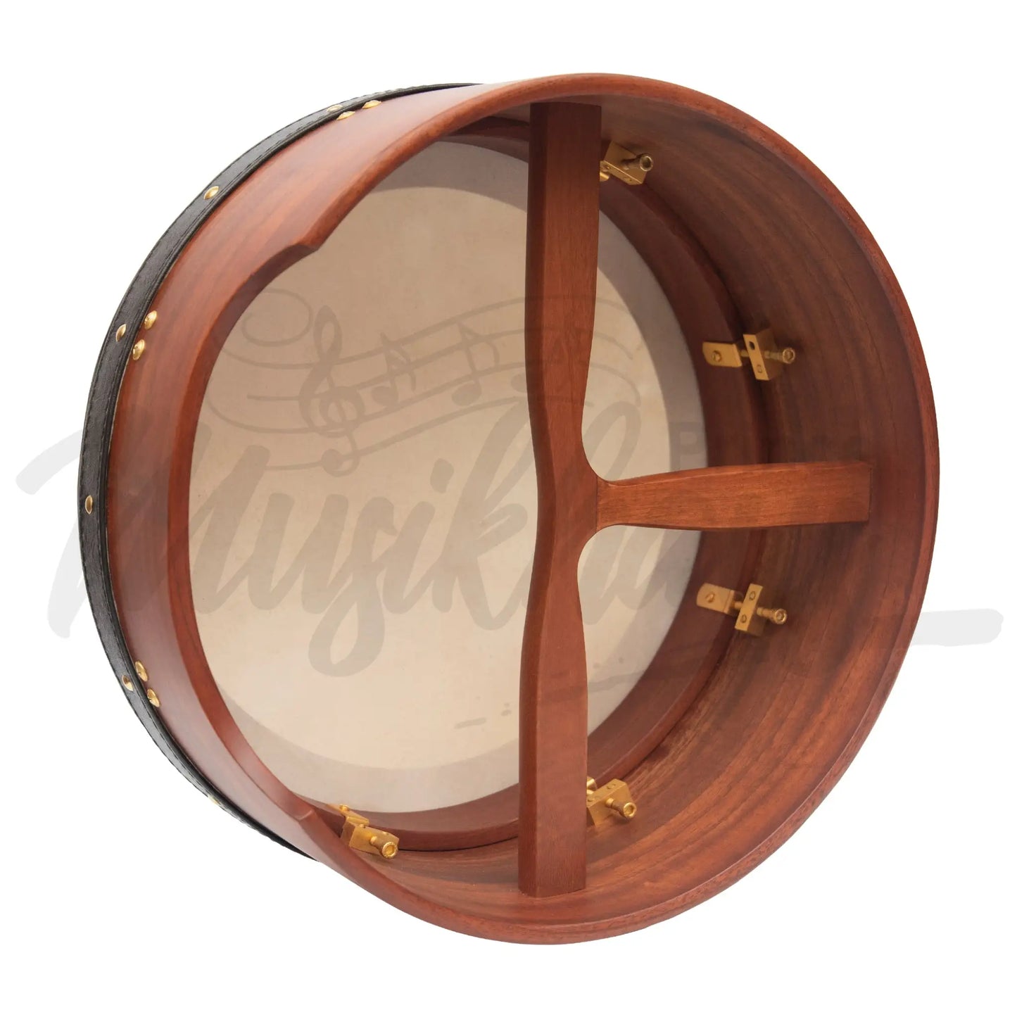 Muzikkon 14’’X6’’ Heartland Tunable Irish Bodhran Drum Deep Rim With T-Bar & Taped Finish Tune