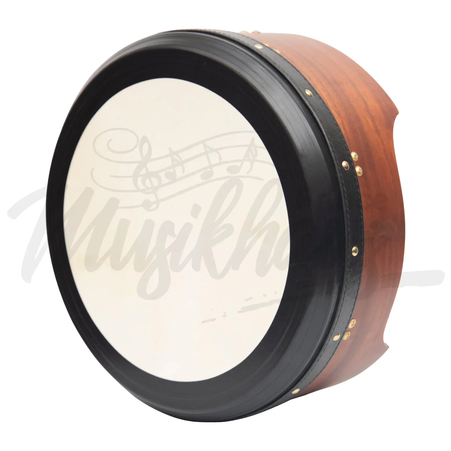 Muzikkon 14’’X6’’ Heartland Tunable Irish Bodhran Drum Deep Rim With T-Bar & Taped Finish