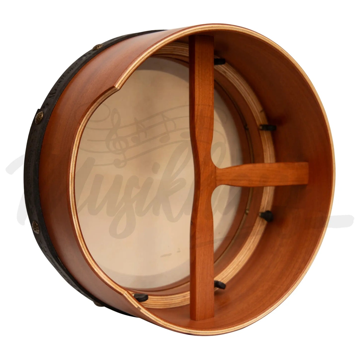 Muzikkon 16”X6’’ Premium Celtic Irish Bodhran With Easy Tune System Deep Rim T-Bar & Taped Finish