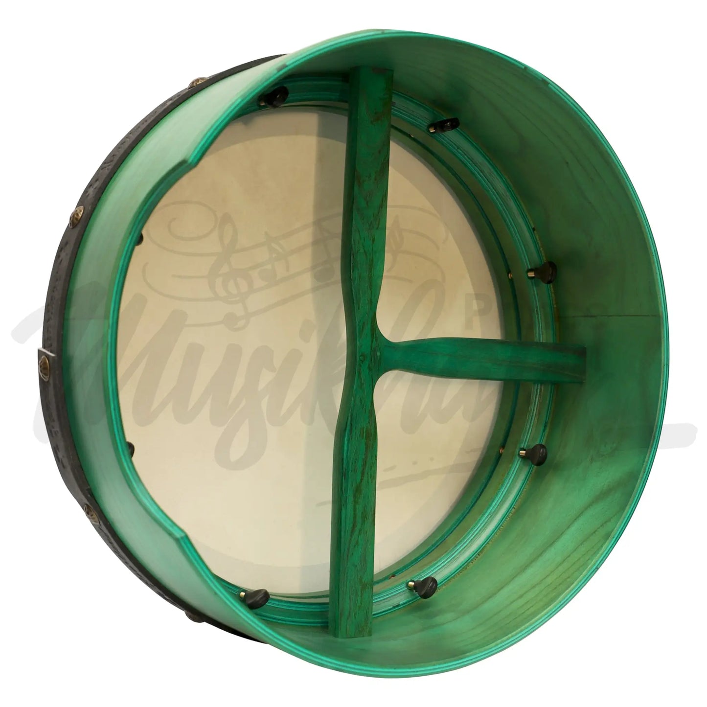 Muzikkon 16”X6’’ Premium Celtic Irish Bodhran With Easy Tune System Deep Rim T-Bar & Taped Finish