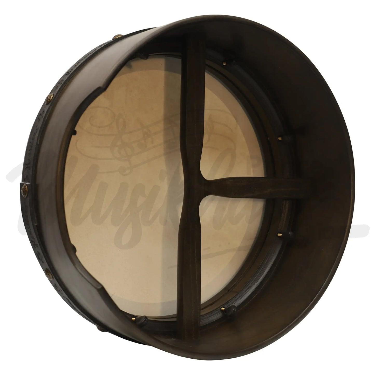 Muzikkon 16”X6’’ Premium Celtic Irish Bodhran With Easy Tune System Deep Rim T-Bar & Taped Finish