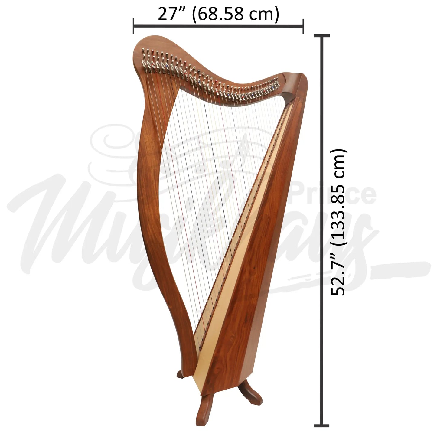 Muzikkon 36 String Ard Ri Harp Rosewood