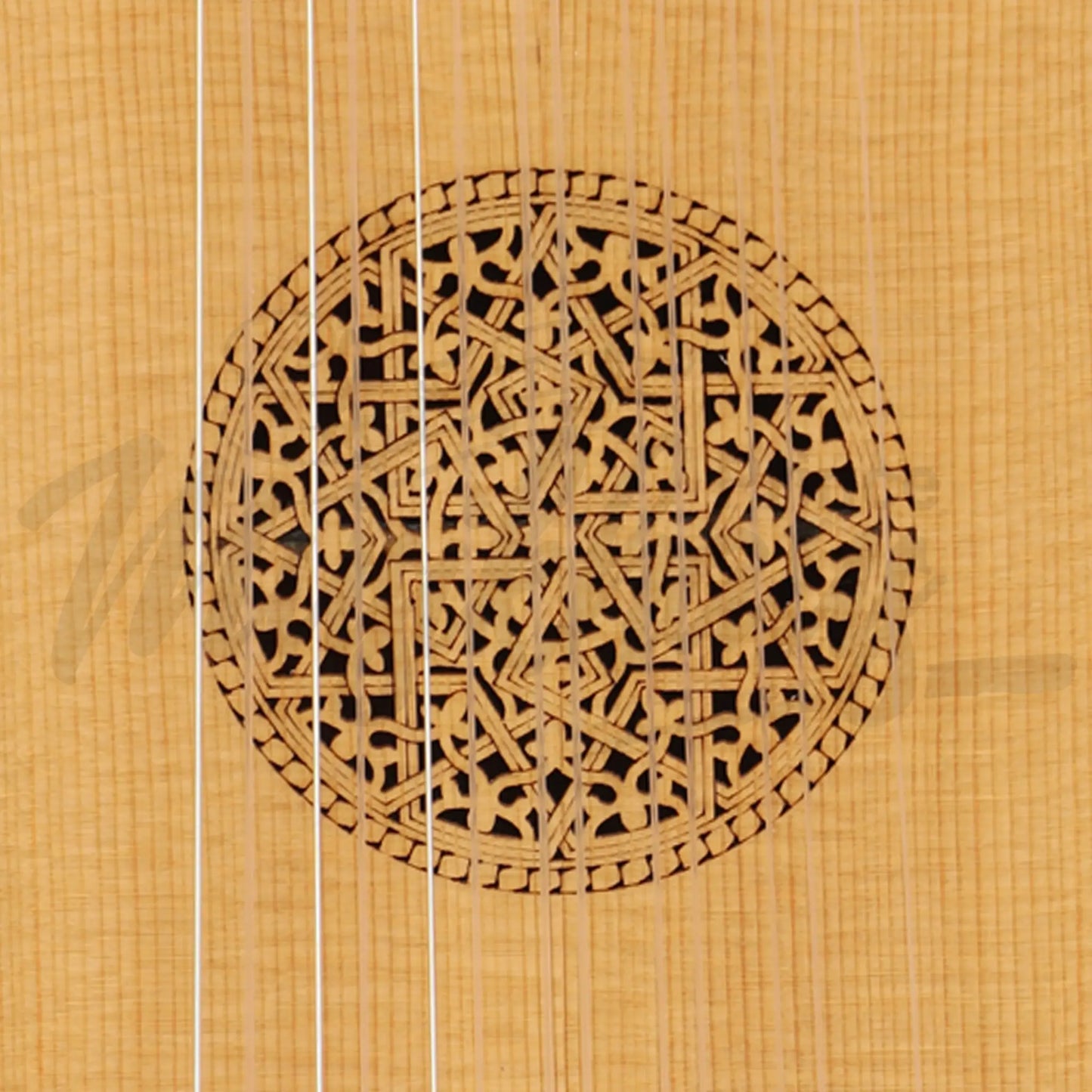 Muzikkon Descant Lute 7 Course Variegated Walnut And Lacewood