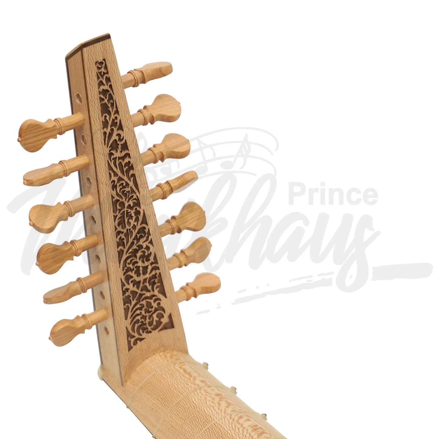Muzikkon Descant Lute 7 Course Variegated Walnut And Lacewood