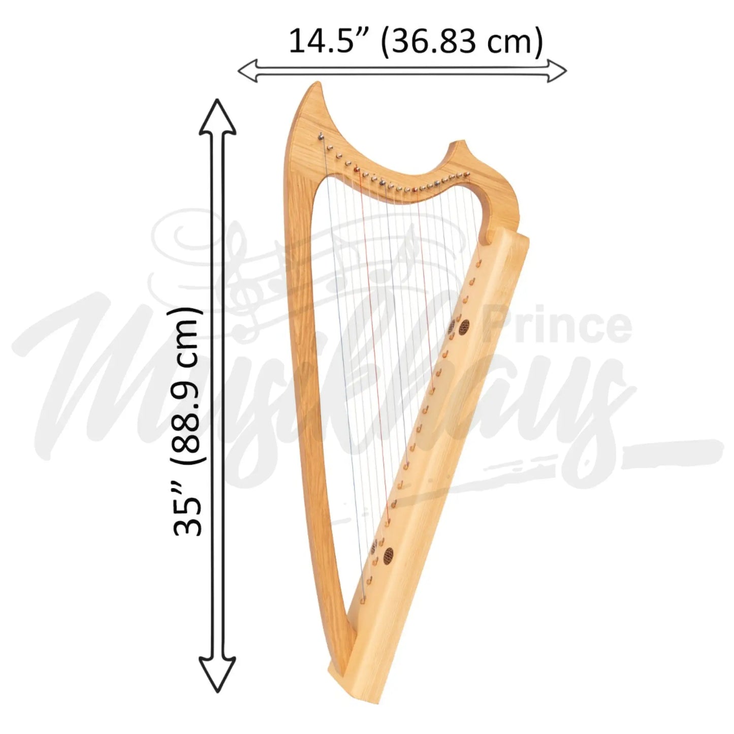 Muzikkon Gothic Harp 19 String Ashwood