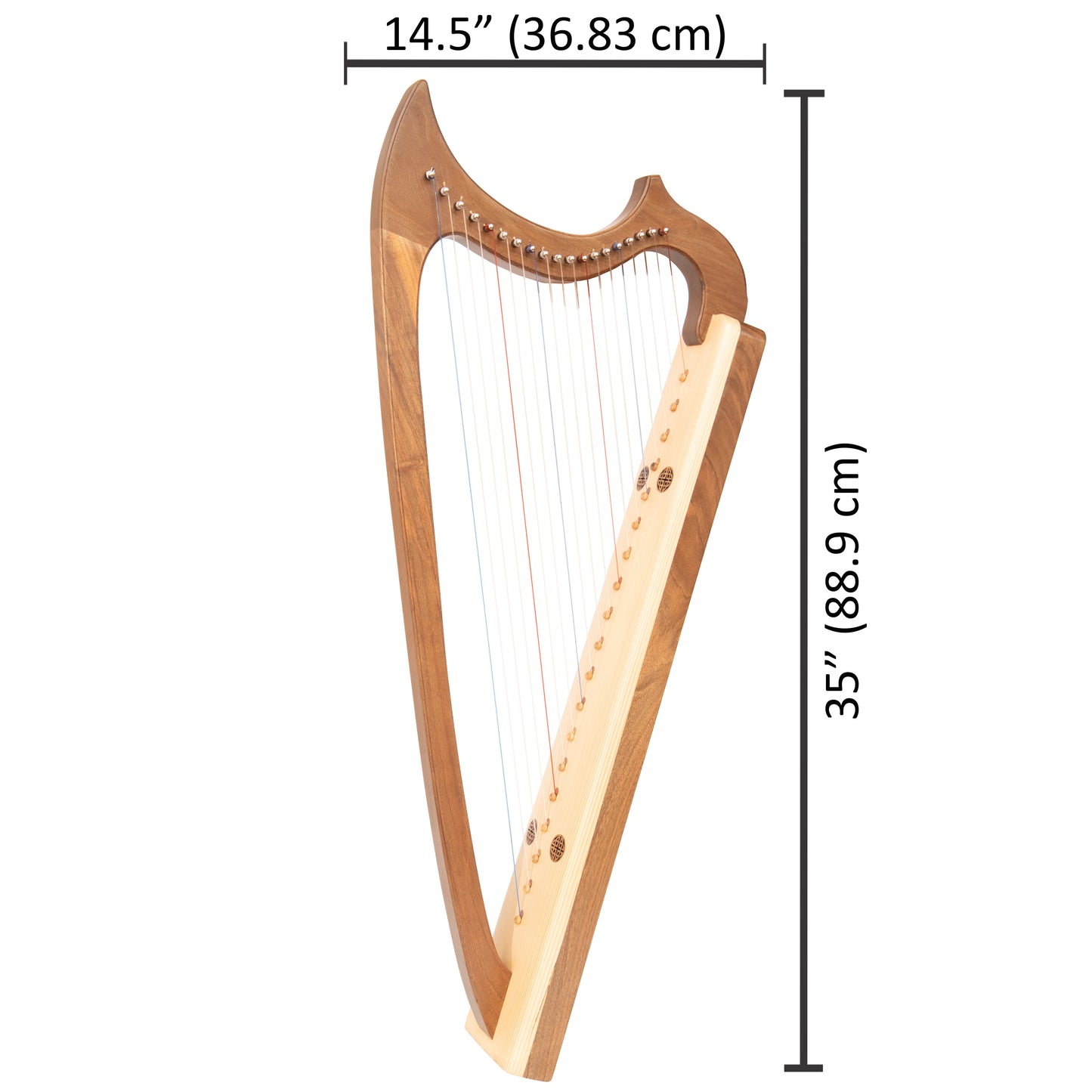 MUZIKKON GOTHIC HARP 19 SAITEN WALNUSS