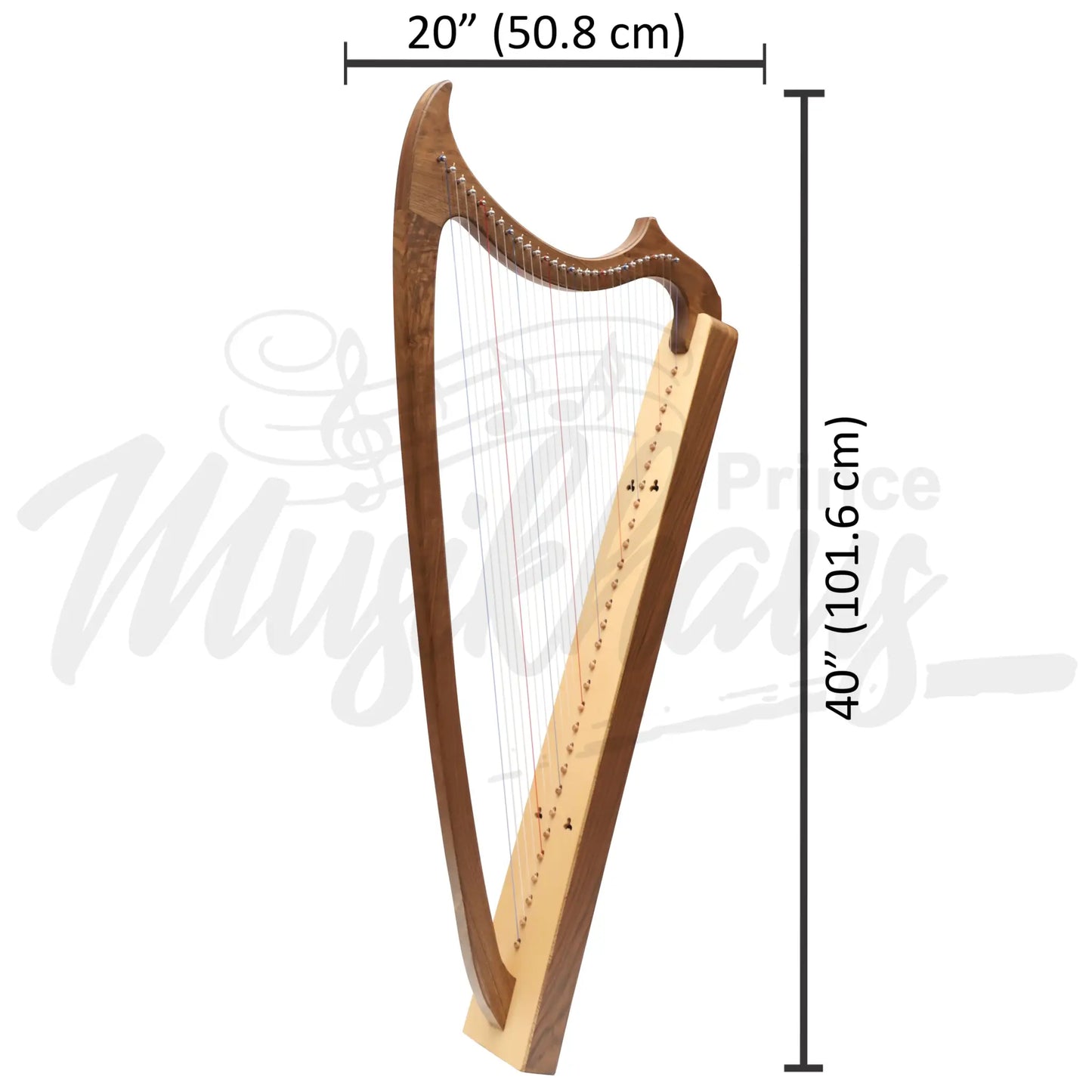 Muzikkon Gothic Harp 29 String Walnut