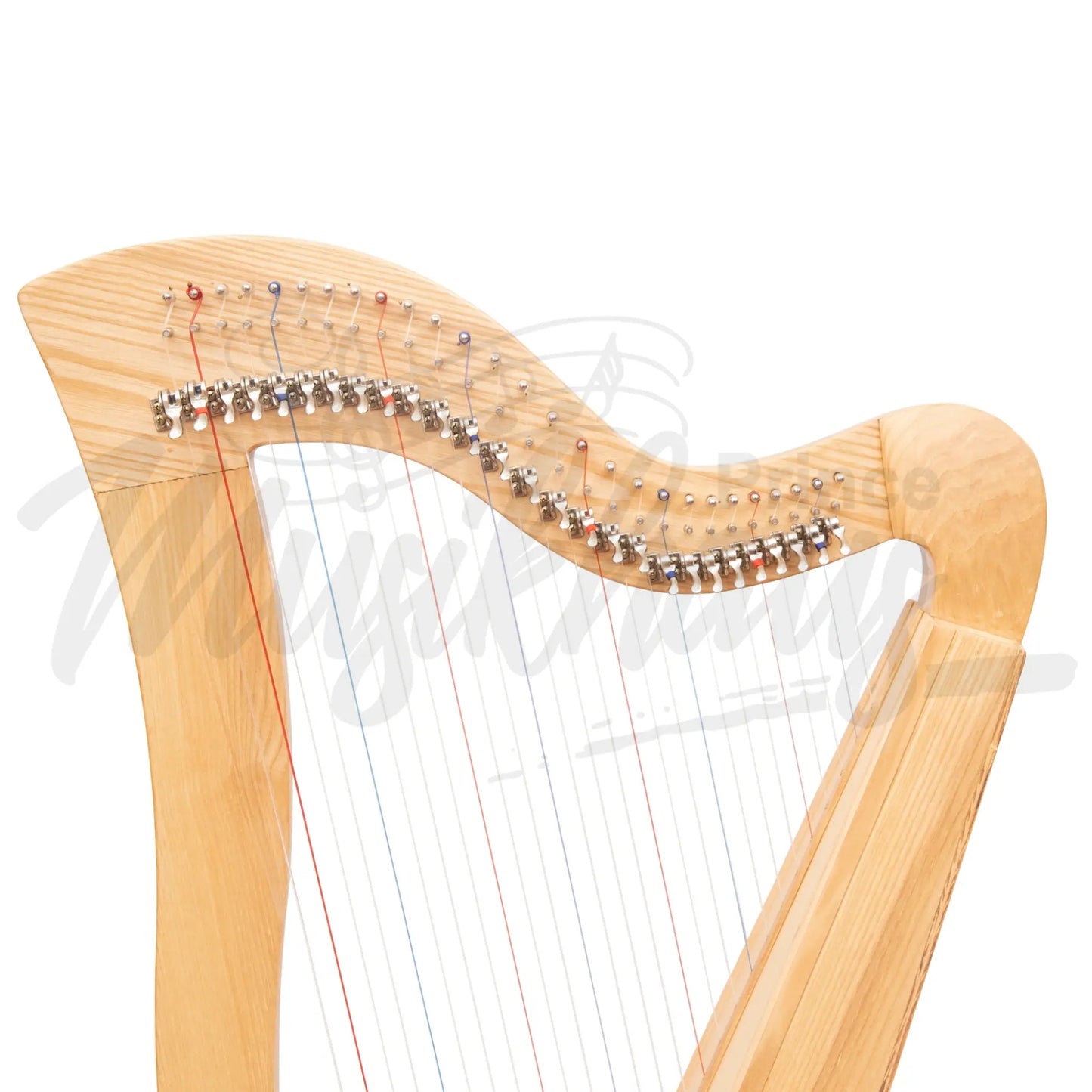 Muzikkon Mchugh Harp 27 String Ashwood Square Back