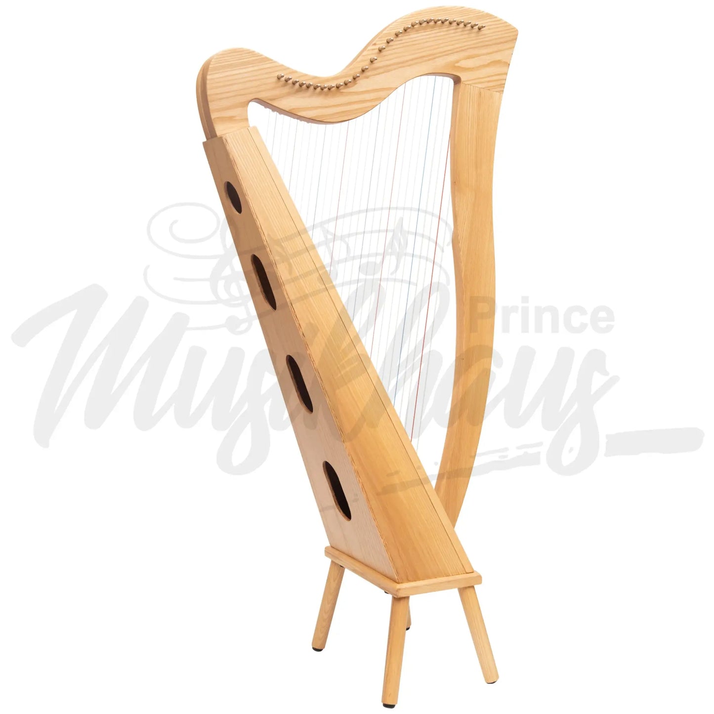 Muzikkon Mchugh Harp 27 String Ashwood Square Back