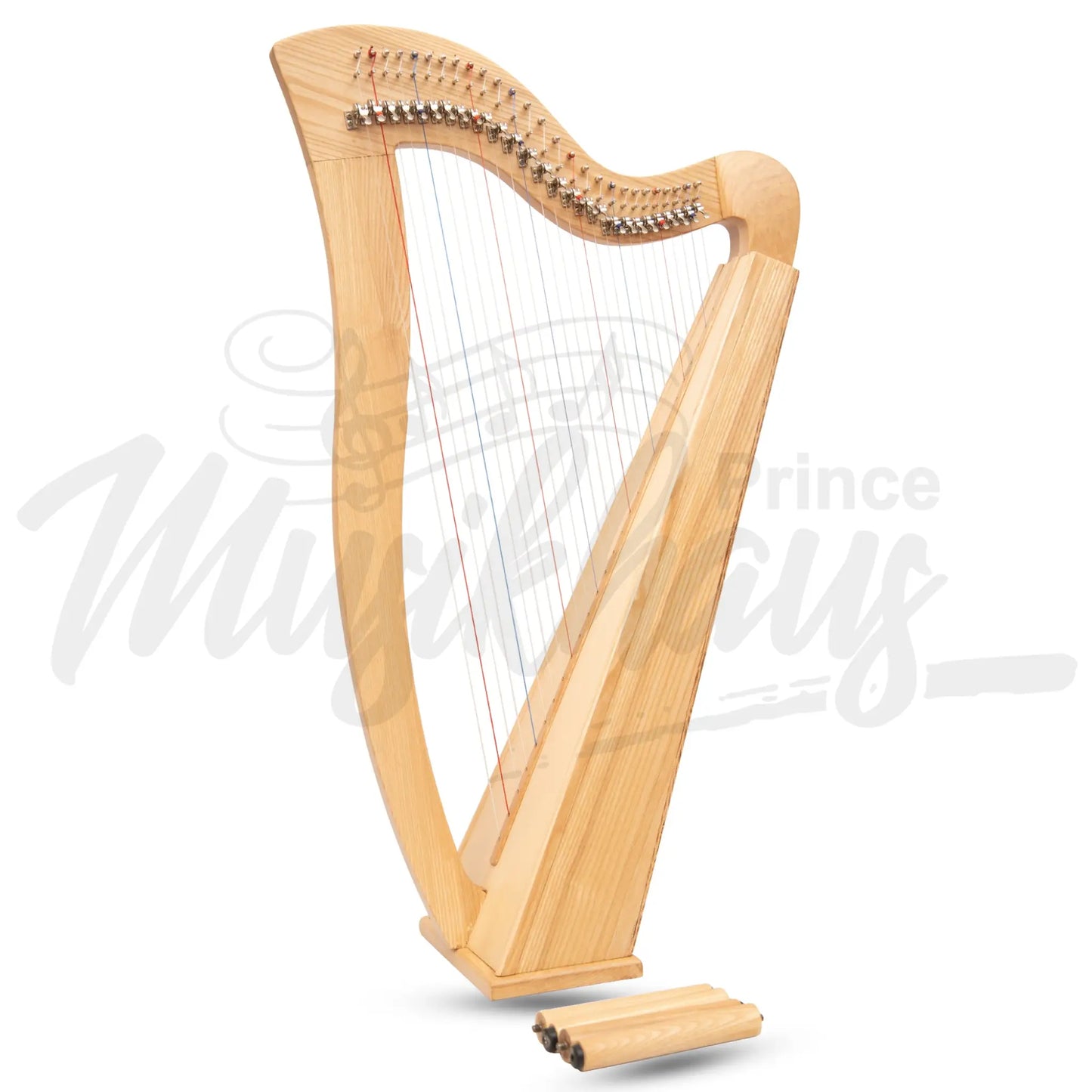 Muzikkon Mchugh Harp 27 String Ashwood Square Back