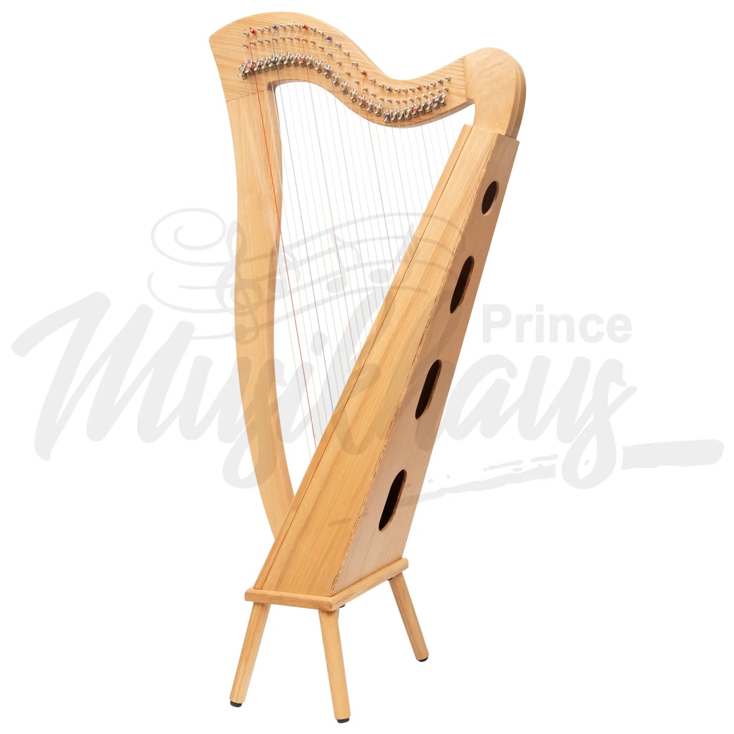 Muzikkon Mchugh Harp 27 String Ashwood Square Back