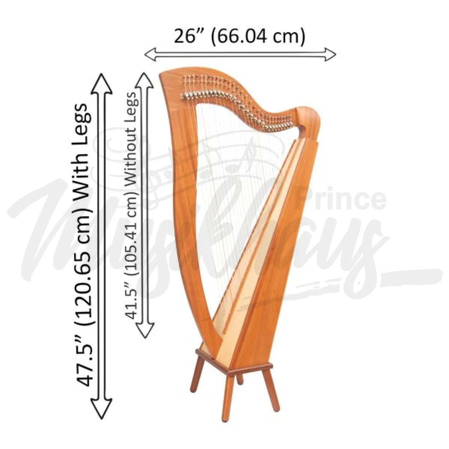 Muzikkon Mchugh Harp 29 String Square Back Mahogany