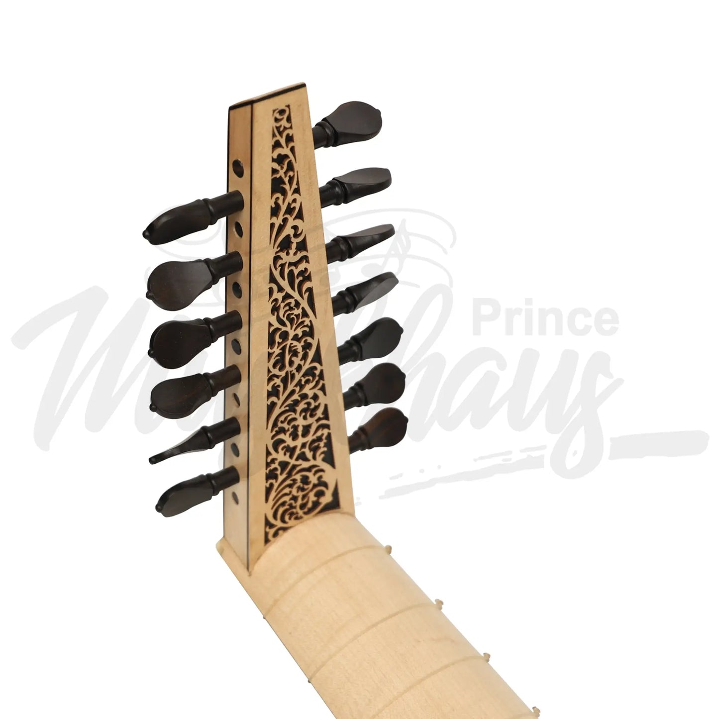 Muzikkon Renaissance Lute 7 Course Variegated Maple Ebony