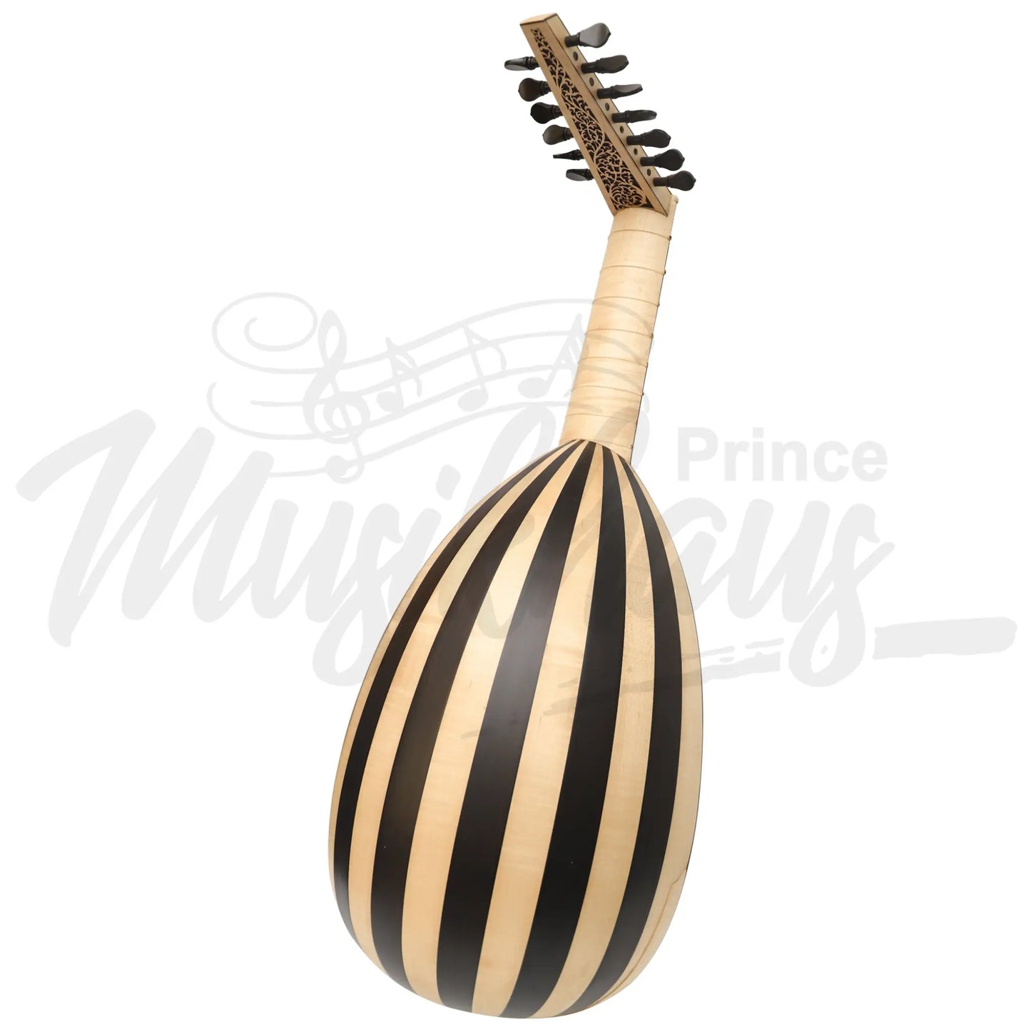 Muzikkon Renaissance Lute 7 Course Variegated Maple Ebony