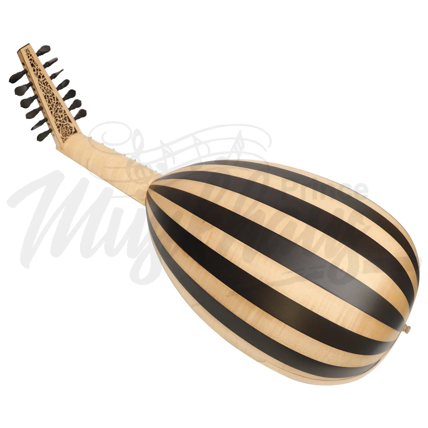 Muzikkon Renaissance Lute 7 Course Variegated Maple Ebony