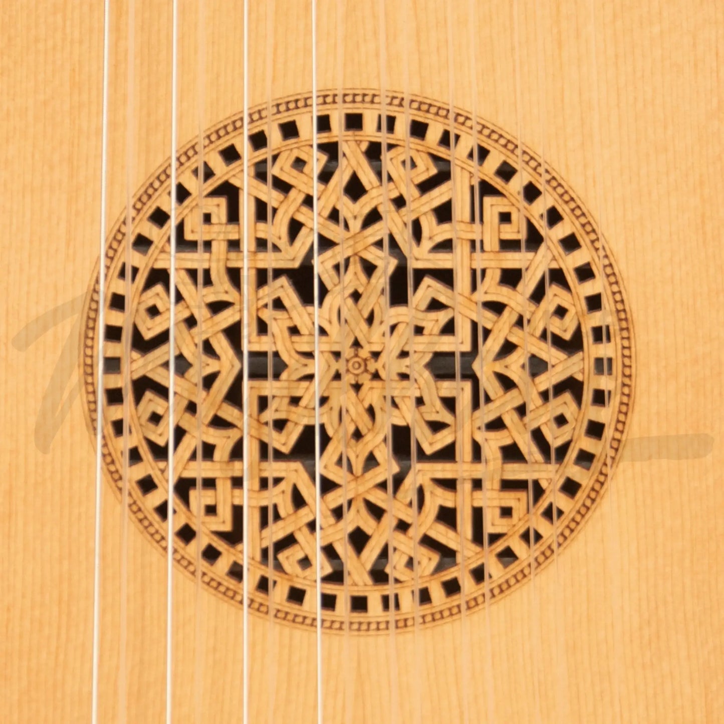Muzikkon Renaissance Lute Deluxe 8 Course Variegated Walnut Lacewood
