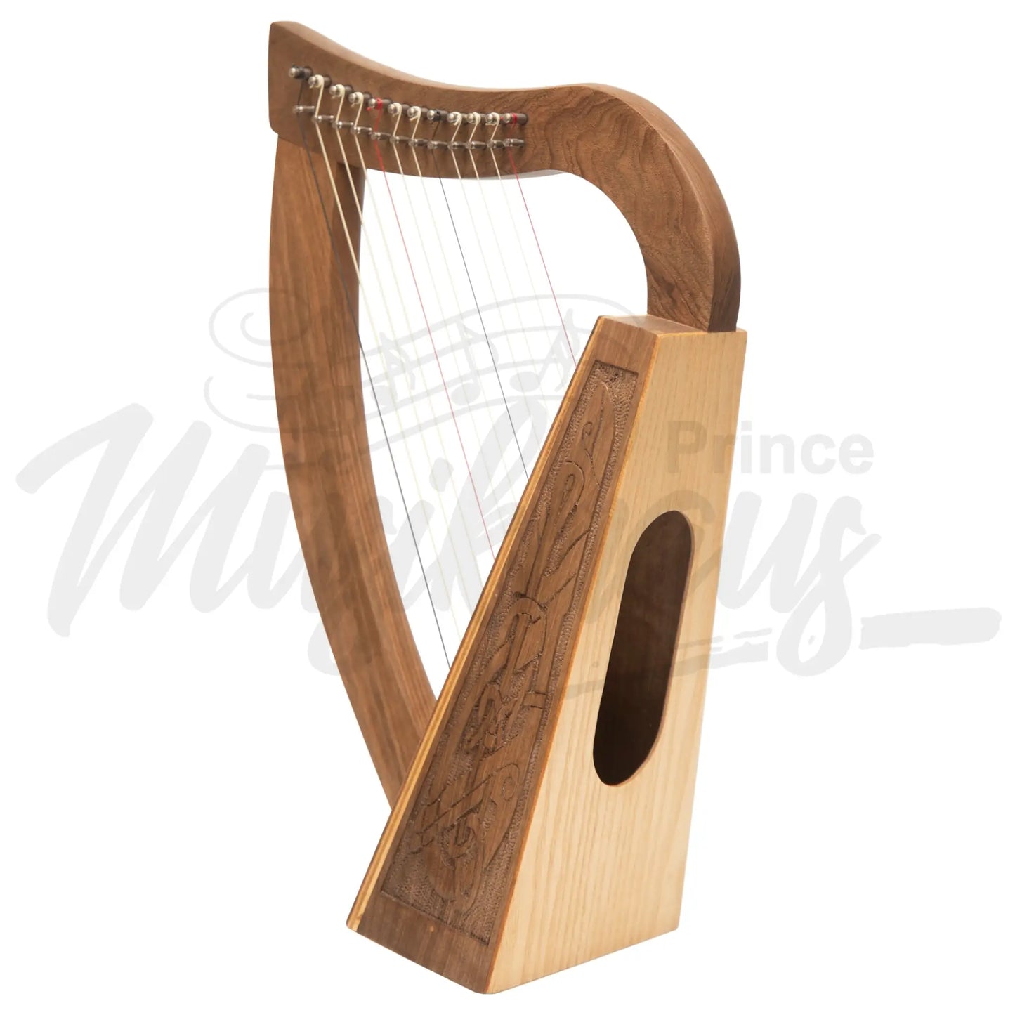 O’carolan Harp 12 String Walnut Celtic Dragon