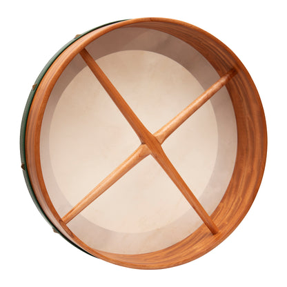 18"x4" (45.5x10 cm) Heartland Non Tunable Bodhran Red Cedar Cross Bar Tapped Deep Tune