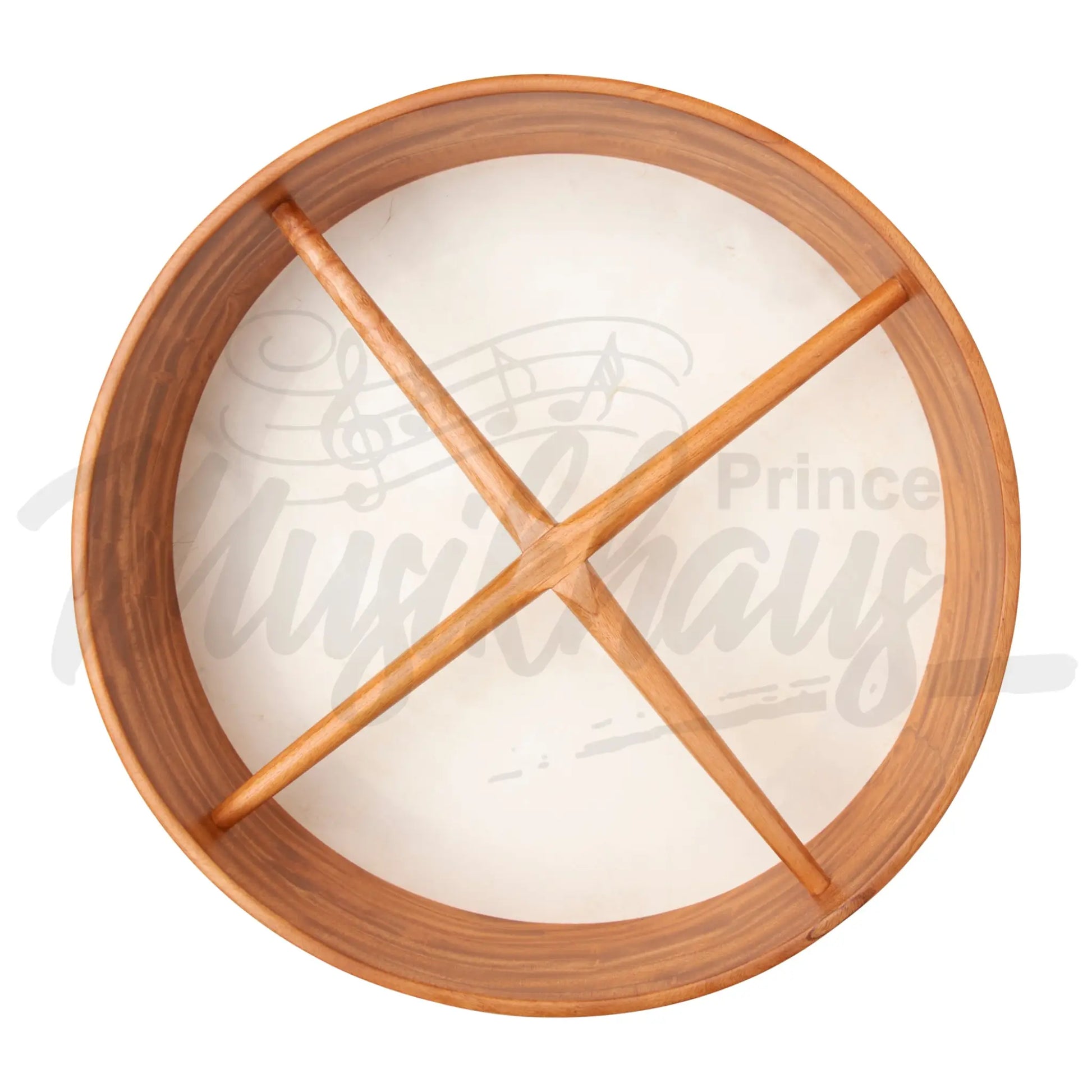 18’’X4’’ (45.5X10 Cm) Heartland Non Tunable Bodhran Red Cedar Cross Bar Tapped Deep Tune