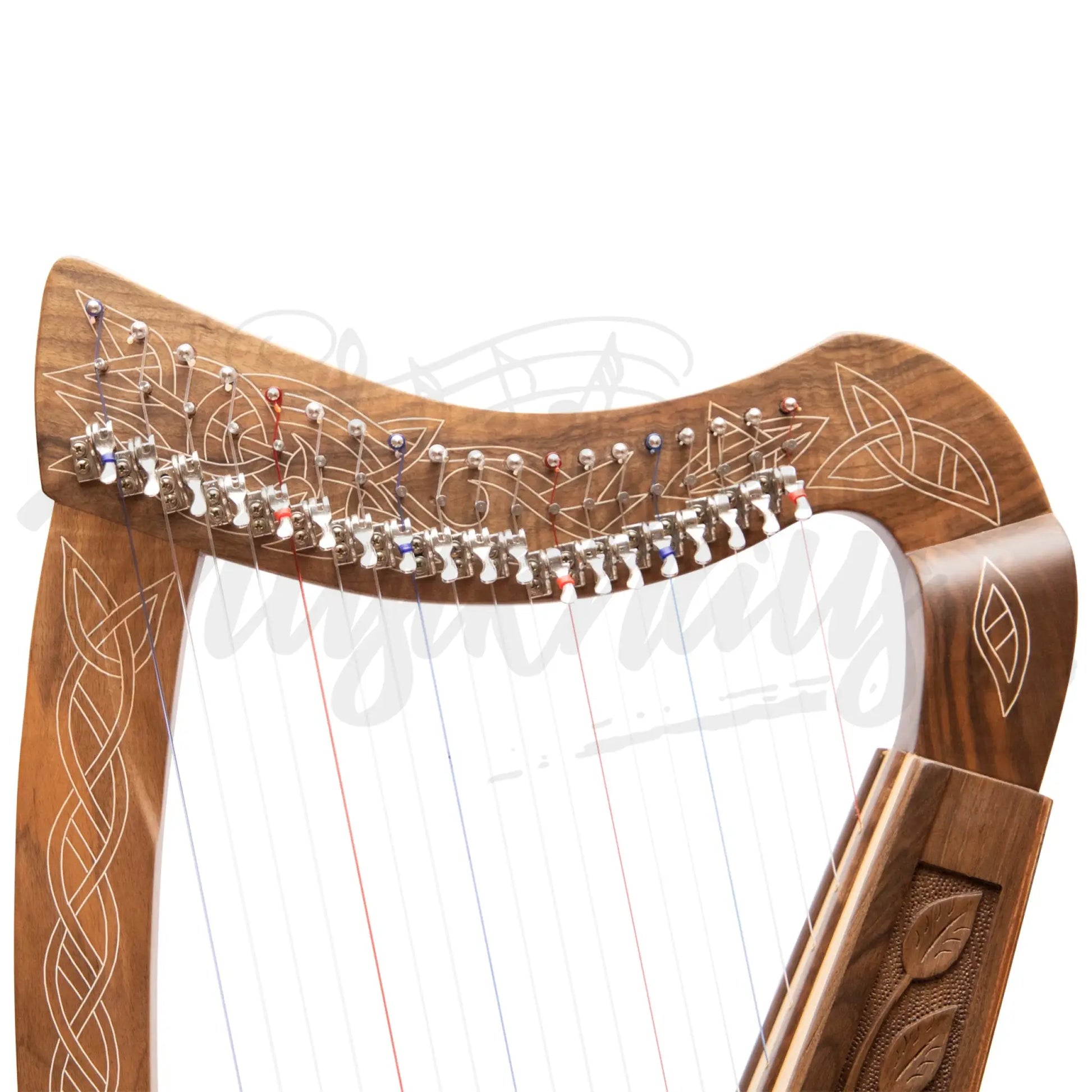 19 String Boru Harp Walnut