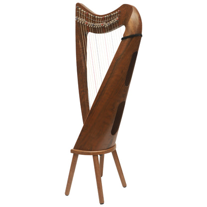 MUZIKKON 19 STRING CLADDAGH HARP WALNUT