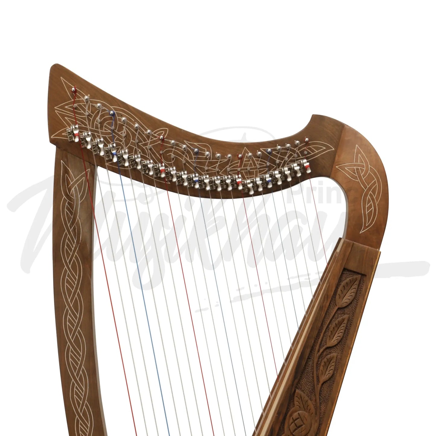 22 String Boru Harp Walnut