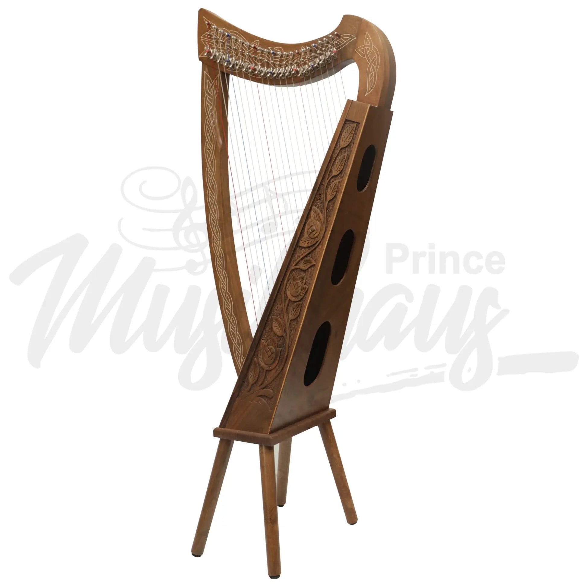 22 String Boru Harp Walnut