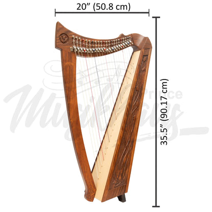 22 String Trinity Crested Harp Rosewood