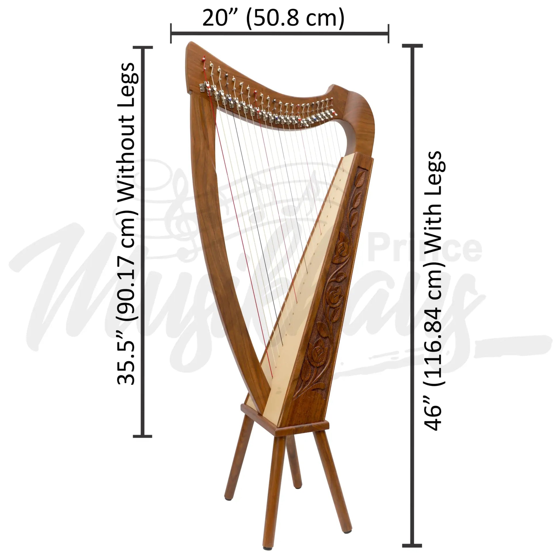 22 String Trinity Harp Rosewood