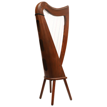 MUZIKKON 22 STRING CLADDAGH HARP ROSEWOOD