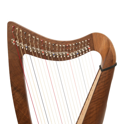 MUZIKKON 22 STRING CLADDAGH HARP WALNUT