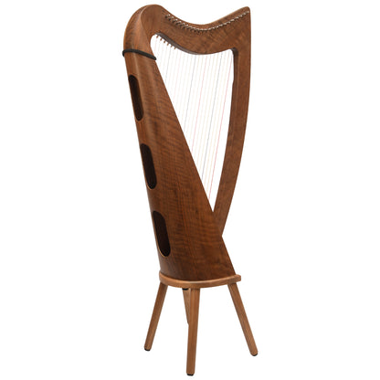 MUZIKKON 22 STRING CLADDAGH HARP WALNUT