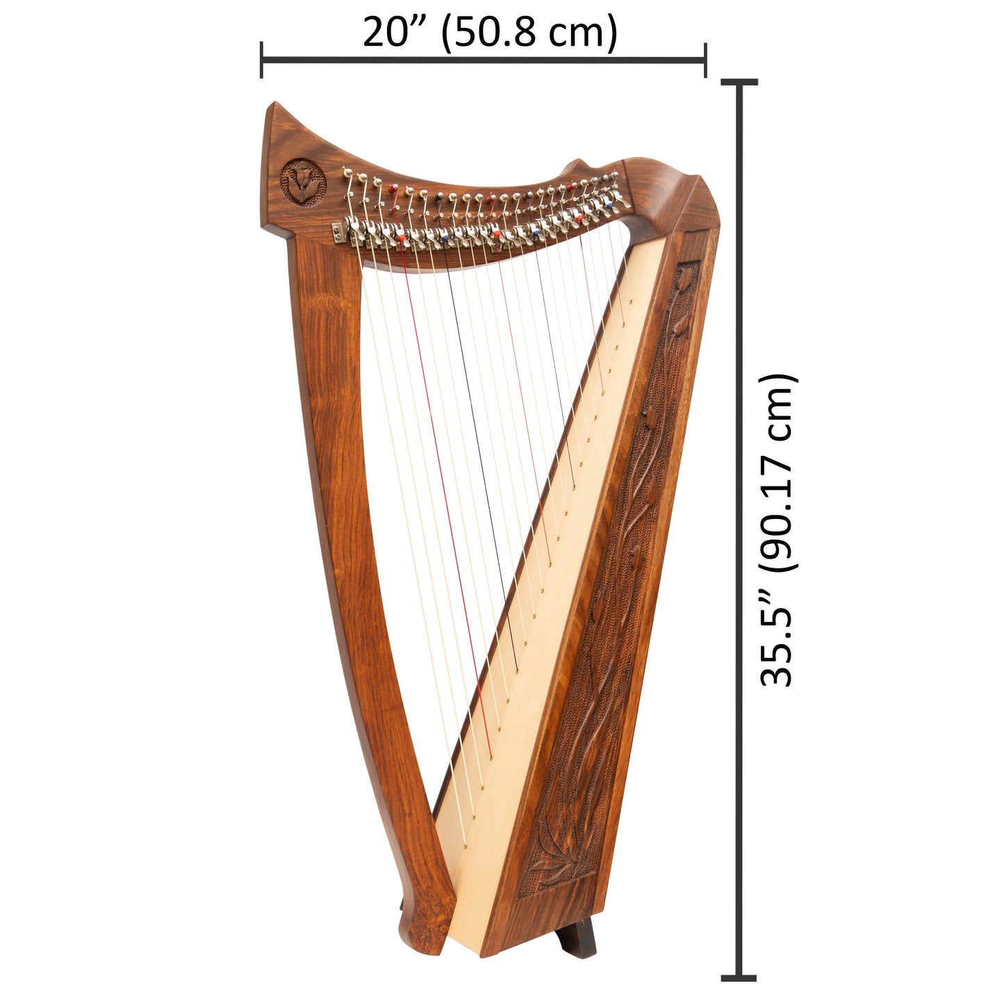 22 STRING TRINITY CRESTED HARP ROSEWOOD