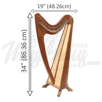 24 String Claddagh Harp Walnut