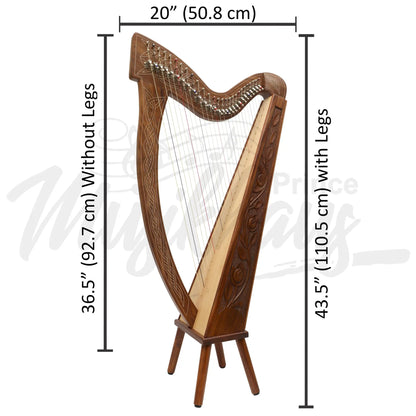 27 String Boru Harp Rosewood