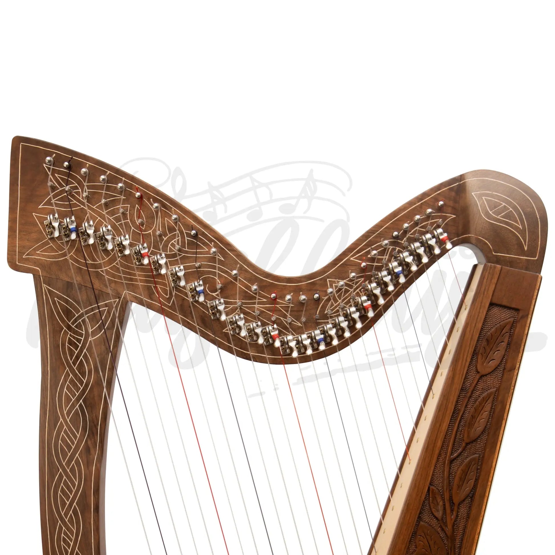 27 String Boru Harp Walnut