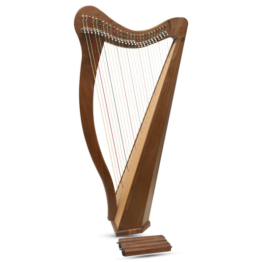 MUZIKKON 27 STRING ARD RI HARP WALNUT