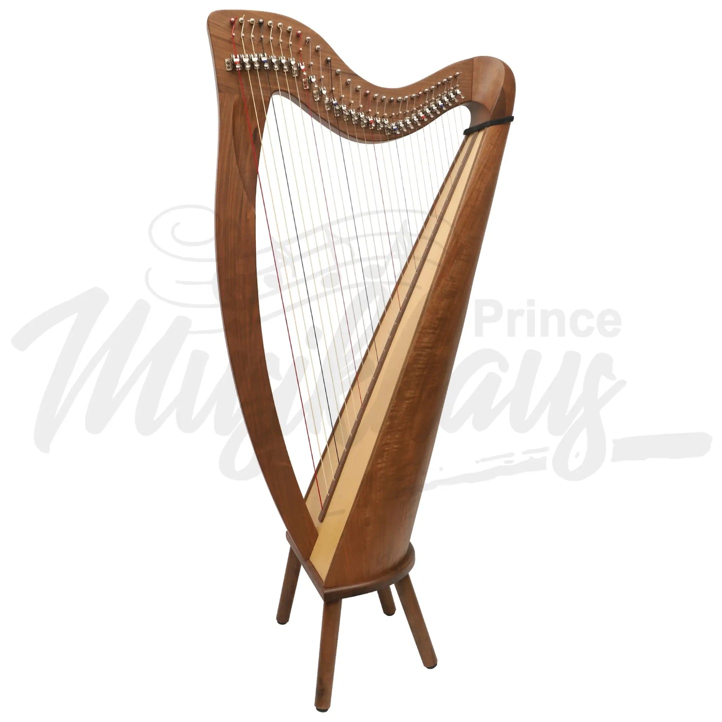 28 String Claddagh Harp Walnut