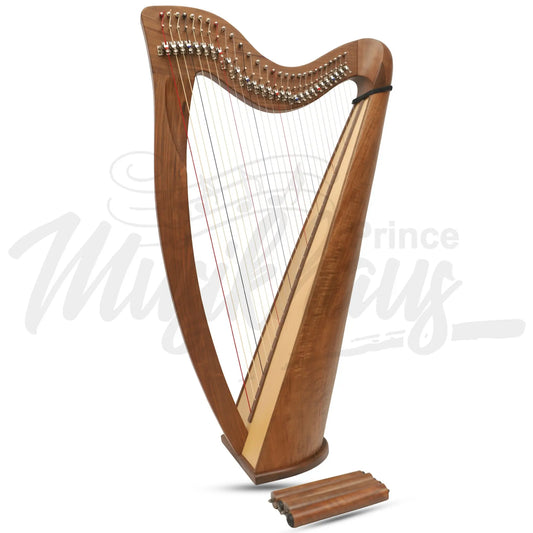 28 String Claddagh Harp Walnut