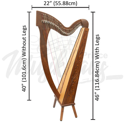 29 String Trinity Harp Rosewood